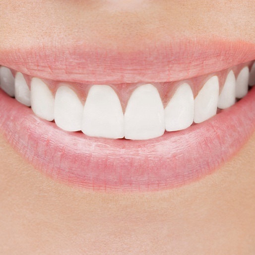 Closeup of healthy teeth and gums