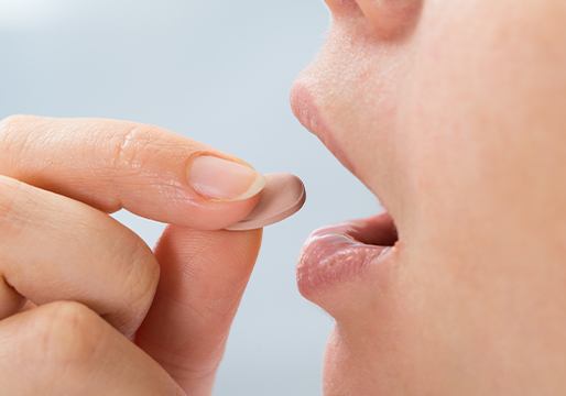 Patient taking sedative pill