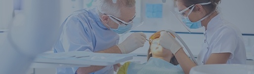 Patient receiving dental treatment