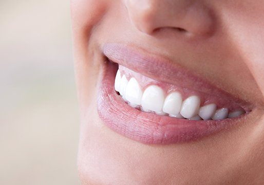 Closeup of healthy teeth and gums